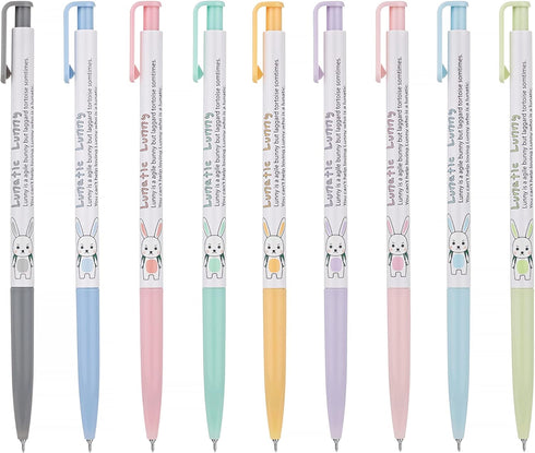 Xeno Lunatic Lunny 0.38mm Slim Ball Point Pen, Dozen Box 12 Pcs, Made in Korea (Blue 12pcs)