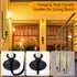 9.6" 16.5" Set Stairway(Black,4 Set) Tessco for you Metal Wall Mount Candle Sconces with LED Flameless Taper Candles