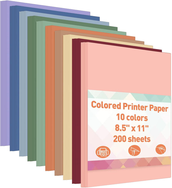 MAXECHO 8.5" x 11" Bulk Colored Copy & Print Paper, 200 Sheets