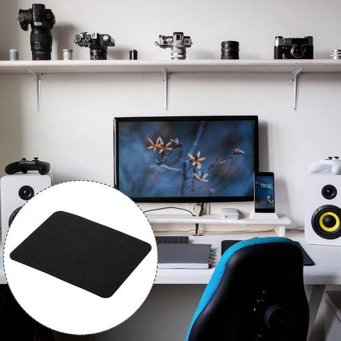 YOKIVE Mouse Pad, Felt Double-Sided Soft Writing Mat for Desktop Mouse (Black, 9.25x7.87 Inch)