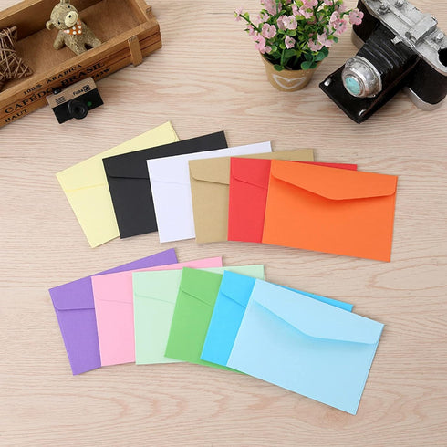 VANRA 170 Pack Mini Envelopes, 17 Assorted Colors, Gift Card Envelopes, Cardstock, 4.5x3.2 in