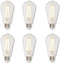 Westinghouse 4518200 4.5 Watt ST20 Dimmable Clear Filament LED Light Bulb, 6-Pack, Warm White Medium Base