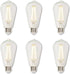 Westinghouse 4518200 4.5 Watt ST20 Dimmable Clear Filament LED Light Bulb, 6-Pack, Warm White Medium Base