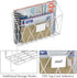YBING Wall Mounted File Organizer, White 6 Pockets Mesh Hanging Holder for Office Papers with Hooks