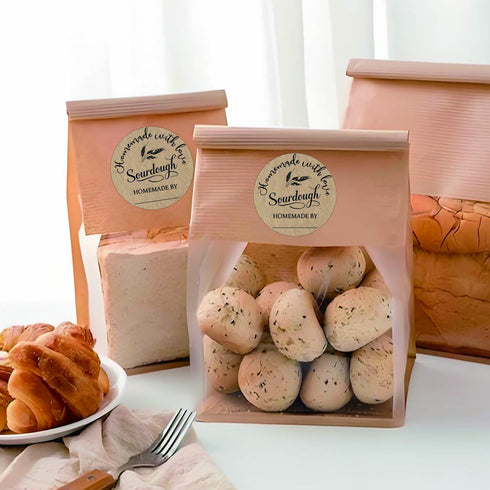 Hodmopli 500 2 inch Packaging Pcs Sourdough Bag Stickers Sourdough Bag Stickers Sourdough Bread Sticker for Sourdough