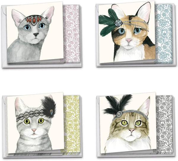 The Best Card Company 12 Beautiful Blank Note Cards Bulk - 4 x 5.12 Inch (4 Designs, 3 Each)