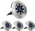 Aogist Solar Ground Lights, 8 LED In-Ground Outdoor Landscape Lighting for Lawn, Patio, Pathway, Yard, Deck (White, 4