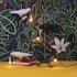 DOSEA E14 Bulb Resin Crow Table Lamps Desk Lamp,Gothic Raven Birds Lighting Black Bird Wall Sconce Decor with & Plug