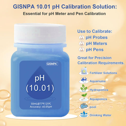 pH Meter Calibration Solution Kit, 3 Bottles 50ml pH Calibration Buffer and 30ml KCL Protective Solution