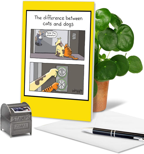 NobleWorks Funny Birthday Card - Hilarious Cartoon Notecard with Envelope, Bday Celebration