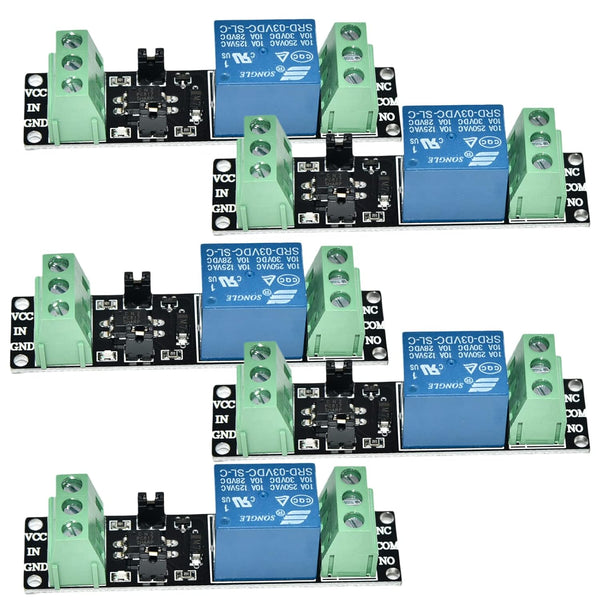 Eagles 5pcs 1 Channel 3V Relay Module with Optocoupler for ESP8266, 3v Logic Level Boards