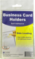 C-Line Self-Adhesive Business Card Holders, Clear, Side Load, 2 x 3.5, 10/Pack