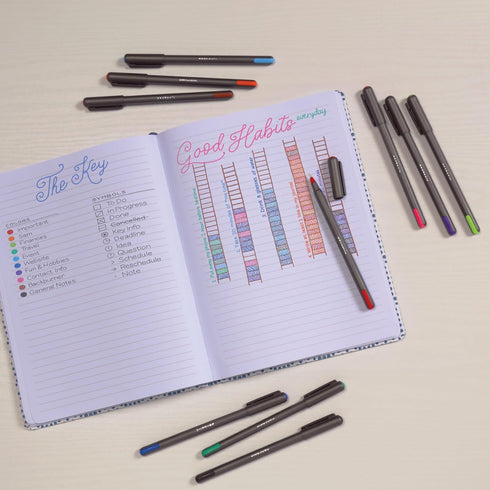 linc Pentonic Premium Ball Point Pen, 1.0 mm Medium Point, 10-Count, Assorted Colors | Easy Flow Ink