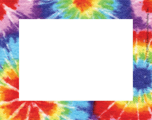 Barker Creek Name Badges & Self-Adhesive Labels, Tie-Dye, 3.5" x 2.75", 45 per Pkg, Multi-Purpose