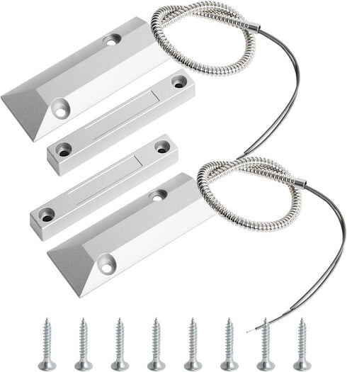 Aoje-Link OC-55 NC Rolling Door Contact Magnetic Reed Switch Alarm Sensor, Zinc Alloy, 2 Wires, 2pcs