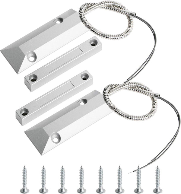 Aoje-Link OC-55 NC Rolling Door Contact Magnetic Reed Switch Alarm Sensor, Zinc Alloy, 2 Wires, 2pcs