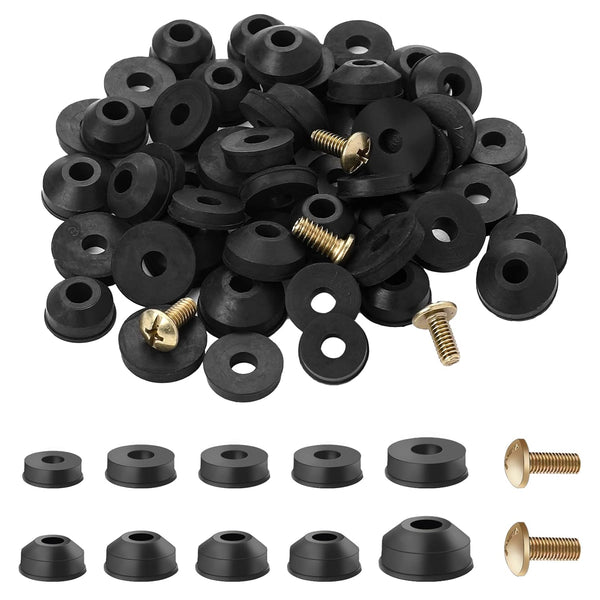 Faucet Washers, 58 Pack Faucet Washer Assortment Kit for Repairing Faucet Leak Worn Out Washers