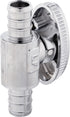 (Pack of 2) EFIELD 1/4 Turn Straight Stop Valve Barb Crimp 1/2" Pex x 1/2" Pex Chrome Plated Brass
