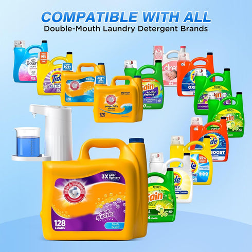 DreameHill 15-75ml, 2Ah, Electric Laundry Detergent Dispenser Pump, One-Press Fast Dispense from-Large-Container