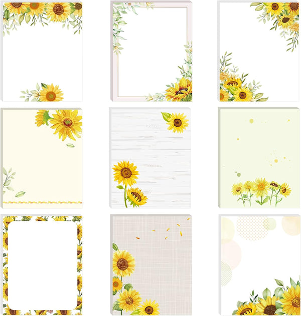 Sabary 9 Pads Sticky Notes | 3.15 x 3.94 Inches Cute Self-Sticky Note Pads for Memo Reminder | Office Home Gift