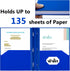 ViVin Blue Sturdy Plastic Folder, 10 Pack, 2 Pocket Folder with Prongs, Holds 8.5 * 11 Letter Size Sheets for Office