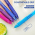 ParKoo 18 Colors Retractable Erasable Gel Pens, Fine Point 0.7mm, Comfort Grip for Journaling, Drawing, Writing