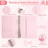 Money Saving Binder - 100 Envelopes Money Saving Challenge, Savings Book with Cash Envelopes for Budgeting