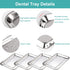 Dental Tray - Lyuxzad 3 Pack Stainless Steel Trays, 12.6" X 10.6" X 0.8" Flat Tray for Dental Lab Tools