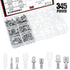 DYWISHKEY 345Pcs Quick Splice Male and Female Wire Spade Connector Assortment Kit for Electrical Wiring