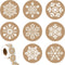 Ruisita 600 Pieces Kraft Snowflake Stickers, Self Adhesive Labels for Christmas Winter Favor Seals