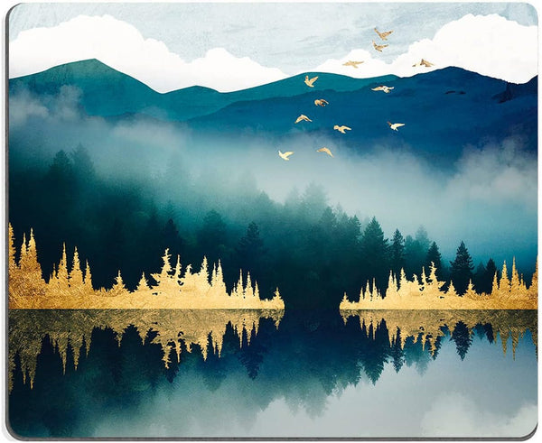 Mountains Landscape Mouse Mat, Waterproof Non-Slip Rubber Base Mouse Pad for Office Laptop, 9.5"x7.9"x0.12"