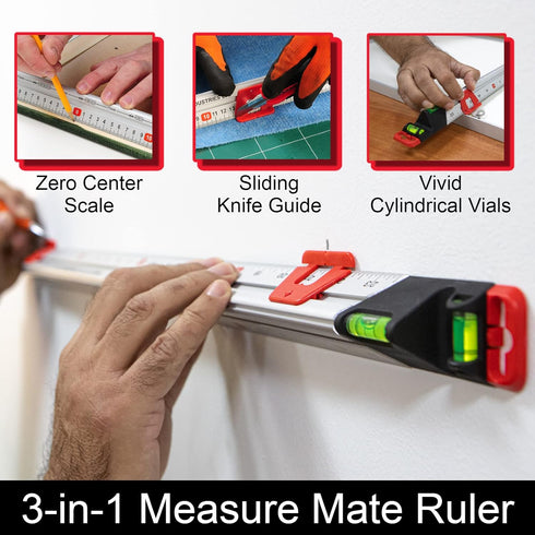 Kapro 313 Measure Mate, Ultimate Home-Improvement Tool with Level and Ruler, 24 Inch