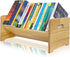 Generic Desktop Bookshelf Organizer, Wood Office Tabletop Book Storage Rack, Tilting Bookcase for Books/Magazine