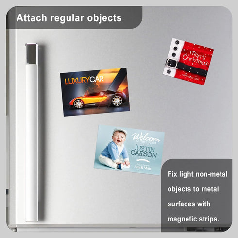 Magnetic Strips with 3M Strong Adhesive Backing, Heavy Duty Magnet Tape for Refrigerator, Whiteboard, Most Surfaces