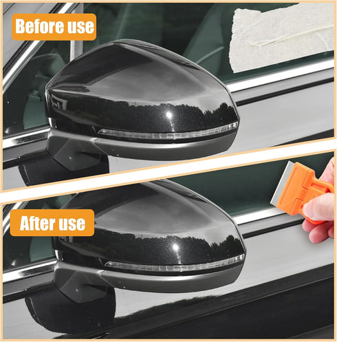 ISDVBUY 2 Sets 10 10 Razor Blade Scrapers, Plastic Scraper Tool Extra Plastic Razor Blades and Metal Blades, Adhesive