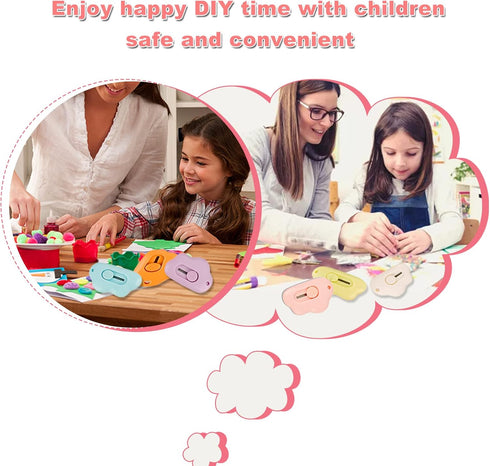 Cute Cloud 6Pcs Mini Utility Knife, Retractable Box Cutter for Office, Home, School, DIY Crafts