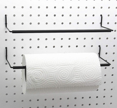 Extendable Paper Towel Holder for Pegboard, Fits Any Standard Pegboard, Organization Accessory Hook for Workshop,