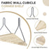 APUDWN 11.8 Inch Fabric Wall Cubicle Corner Shelf with Hooks Wooden Triangular Cubicle Corner Shelf for Office Fabric