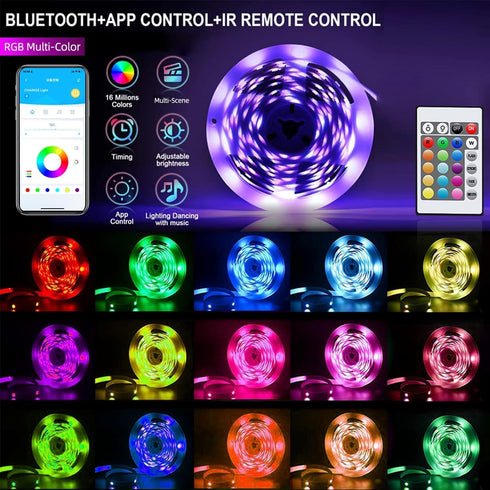 50ft CHARKEE LED Lights USB-Powered, RGB Strip Lighting for Bedroom/TV Backlight/Gaming Lighting, Color Changing
