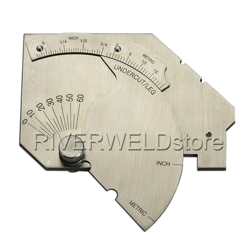 RIVERWELD Bridge Cam Gauge, Test Ulnar High-Low Misalignment for Depth of Undercut and Pitting Fillet Weld Length