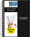 Five Star Spiral Notebook, 1 Subject, 80 Sheets, College Ruled Paper, Personal Size, Black, 7" x 4-3/8"