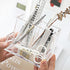 Clear Acrylic Pen Holder, Desk Organizer for Makeup Brushes, Acrylic Desk Accessories for Office, School, Home Supplies