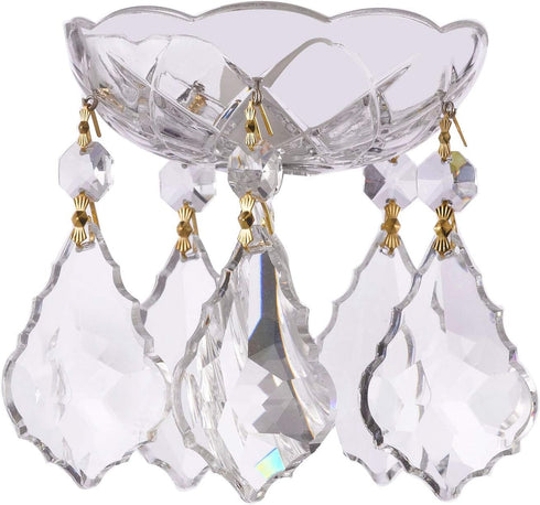 Crystal Asfour Asfour Crystal 1 Piece - 4-Inches, 5 Side Holes 30% Lead Crystal
