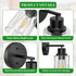1-Light Black Bathroom Wall Sconce with Clear Glass Shade, Modern Vanity Light Fixture Over Mirror for Bathroom