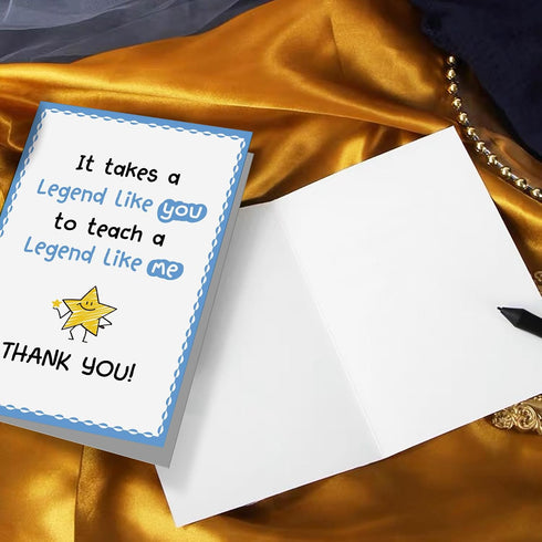 Oamiolek Funny Thank You Card for Teacher, Teacher Appreciation Card, Appreciation Cards for Leader Boss Tutor Coach