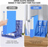 KXF Plastic Blue File Organizer for A4 Documents, Office Desktop Storage with 4 Compartments, 82mm Wide