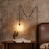 15ft Set E26 Pendant Light Kit with Switch, Industrial DIY Pendant Light Cord, with Black Woven Fabric Rope Pendant