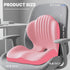 Tailbone Ergonomic Seat Cushion, Office Chair Seat Cushions with L-Shaped Integrated Design, Memory Foam Orthopedic