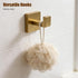5-Pieces Set, 304 24.48 Inch Set Brushed Gold Bathroom Hardware SUS Stainless Steel Square Towel Bar with Towel Ring