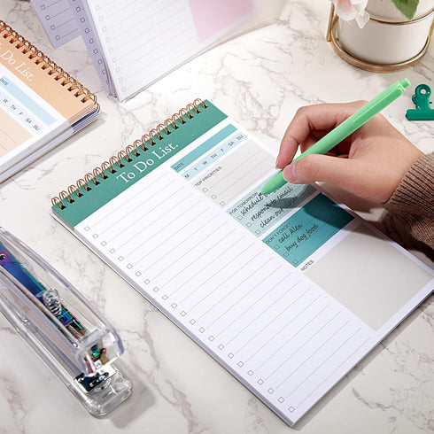 Thenshop 6 Pack Daily Planner Notepad, 6.5 x 9.8 Inches Undated 52 Sheets Paper for Work Daily To Do List Notebook